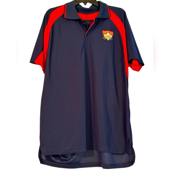 Men’s Navy And Red Polo Size‎ Large Cooperstown American Baseball Hall Of Fame - Picture 1 of 4